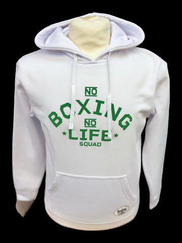 OFFICIAL NO BOXING NO LIFE SQUAD HOODIE - WHITE/GREEN